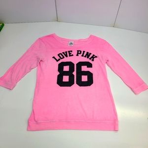 PINK half sleeve top Size Small